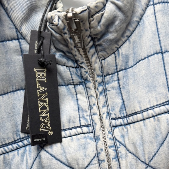 Blank NYC Light Blue Denim Quilted Jacket - Picture 6 of 12